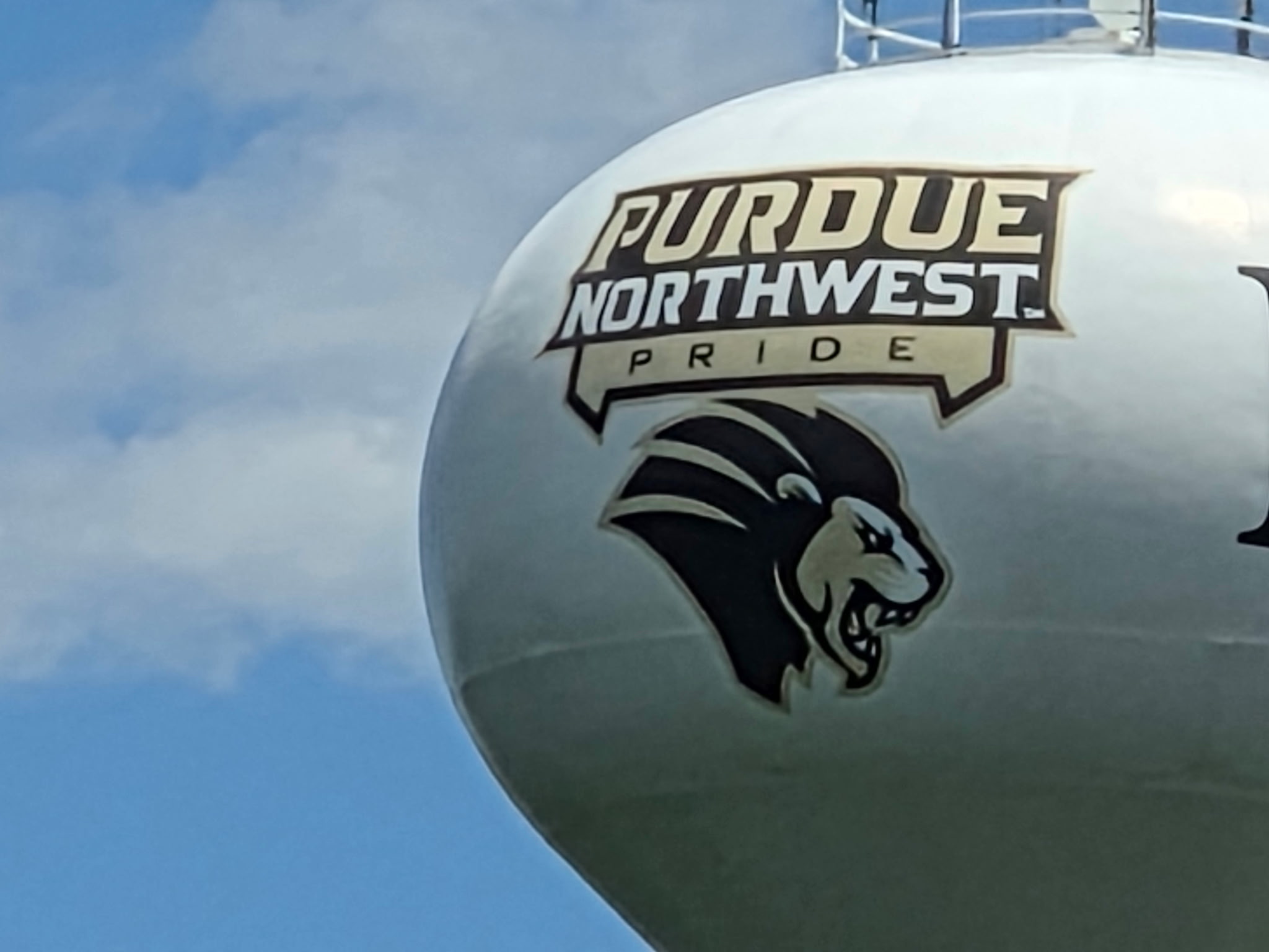 Water Tower with Purdue Northwest Logo